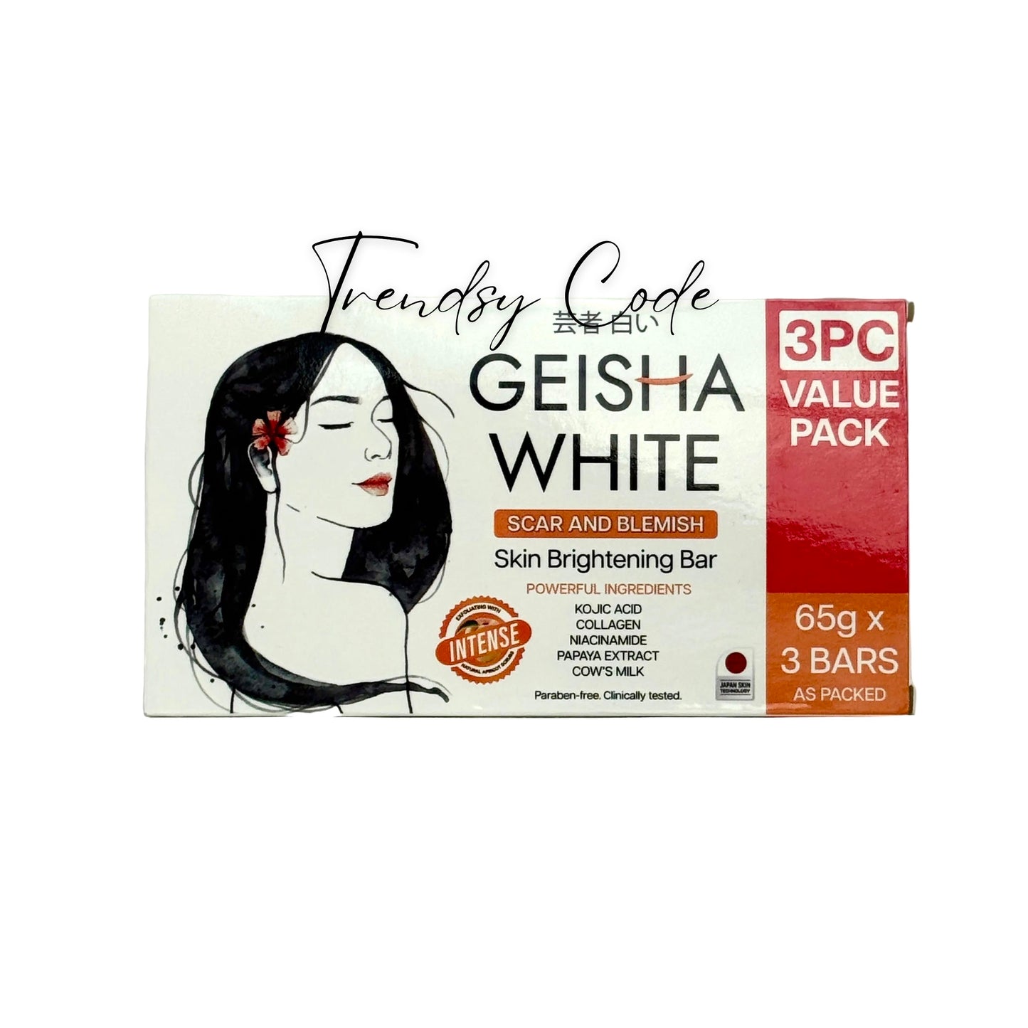 Geisha White Soap (3pc) Pack