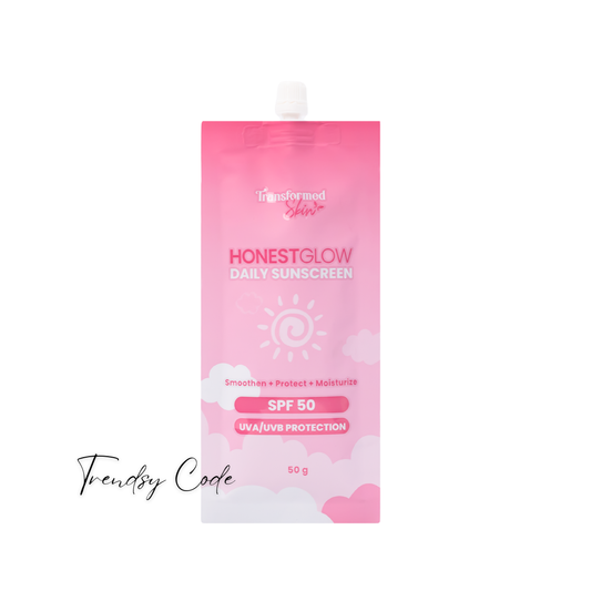 TRANSFORMED SKIN Honest Glow Daily Sunscreen SPF 50